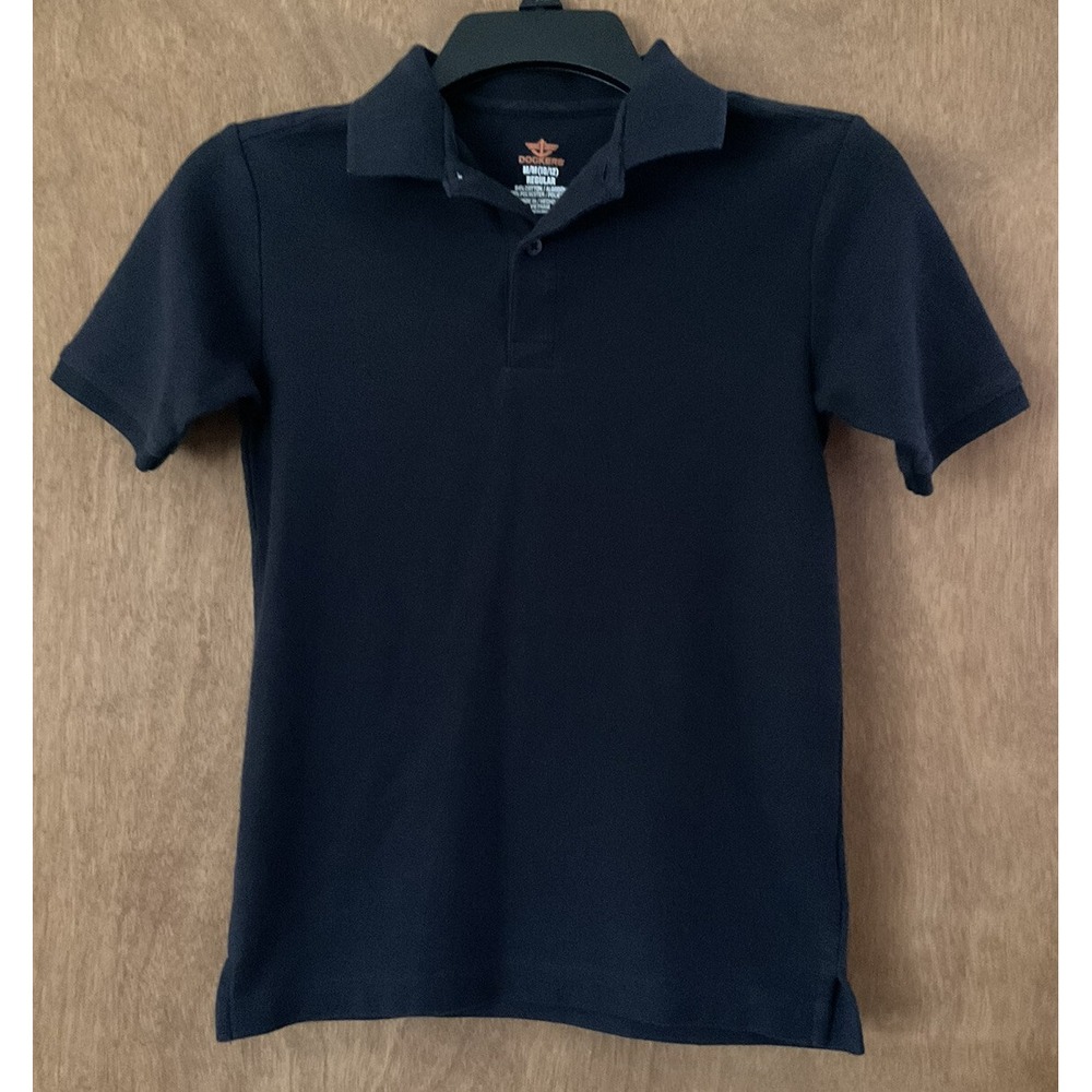 DOCKERS Navy Blue School Uniform Polo Shirt M 10/12